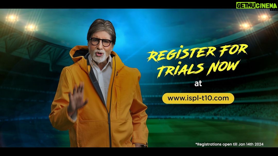Amitabh Bachchan Instagram - Meri nahi toh kam se kam aunty ki suno. Sirf kaanch nahi, record todo .. Take your game from the street to the stadium with ISPL .. Register now : https://ispl-t10.com #street2stadium #ispl #NewT10Era #EvoluT10n @surajsamat @amol_kale76 @advocateashishshelar @ravishastriofficial @ispl_t10
