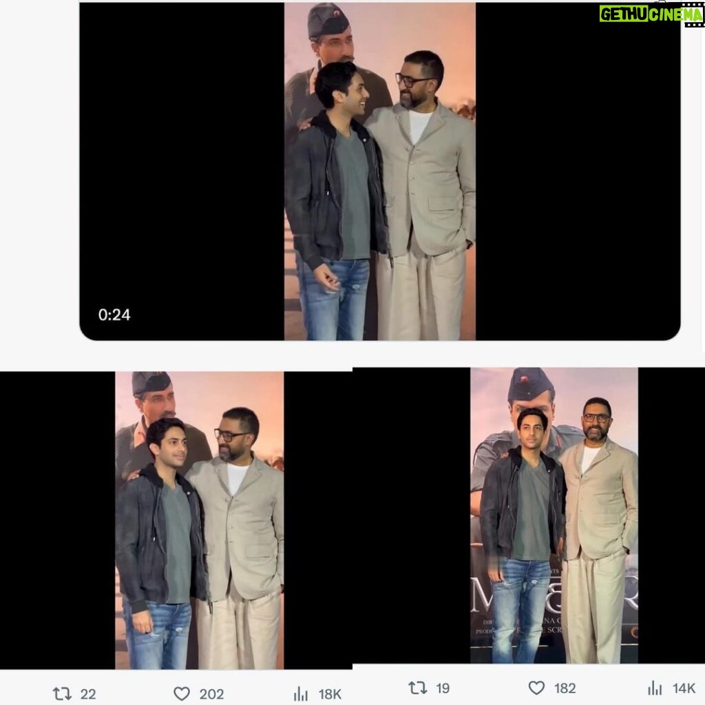 Amitabh Bachchan Instagram - रक़्त बहता है, दोनों में बच्चन है ; आशीर्वाद सदा उनका तुम दोनों पे 🙏