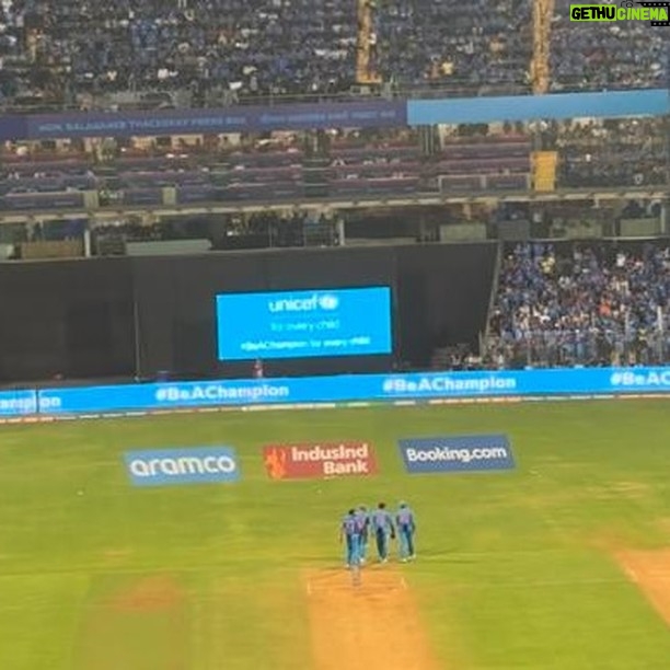 Amitabh Bachchan Instagram - Watching the #INDvsSL match and thrilled to see it illuminate #ForEveryChild. Let all children play sports, whether girls or boys. #BeAChampion. @unicefindia @icc @cricketworldcup