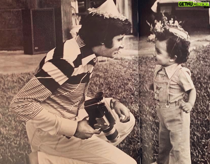 Amitabh Bachchan Instagram - Abhishek .. you started early before the camera .. and may you continue ever .. my prayers 🙏🏻🙏🏻🙏🏻🚩💕