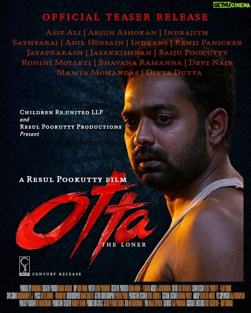 Amitabh Bachchan Instagram - Here is the First Look Teaser/Theatrical of the film Otta, directed by Resul Pookutty.In cinemas-October,2023 *Link in Bio* @resulpookutty @asifali @indrajith_s @arjun_ashokan @lenaasmagazine @_adilhussain @rohinimolleti @divyadutta25 @devinair08 @mjayachandranmusiczone @vijaykumarsound @Im_ziansreekanth @manjugopinathmanju @childrenreunitedindia @harneetkalrahariharan @simplyaayushi @childrenrullp @mamtamohan @hupmuthukr37774285 @asanisimaasa @devinair08 bhavana_ramanna37_official @actorjayaprakash.official #OttaTheMovie #ResulPookutty #Sathyaraj #ResulPookuttyProductions #ChildrenReunitedLLP