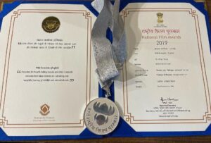 Amoghavarsha Instagram - Proud moment for all of us at the 67th national film awards. To have showcased our state and won 2 awards. Thanks to everyone who has been a part of this journey.
.
.
.
.
.
.
#wildkarnataka #67thnationalfilmawards #nfa #karnataka @mudskipper.in @wildkarnataka @aranya_kfd