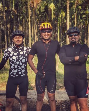 Amoghavarsha Instagram - Cycling for me has been a form of meditation. From showing me the path during my most difficult times to letting me soak nature in a very precious way - cycling has definitely changed my life for the better! A big thank you to my cycling mentor, my brother @rishyashringa and my cycling buddies @ankithjk and @greenroutes from cauvery peloton :) Happy #worldbicycleday