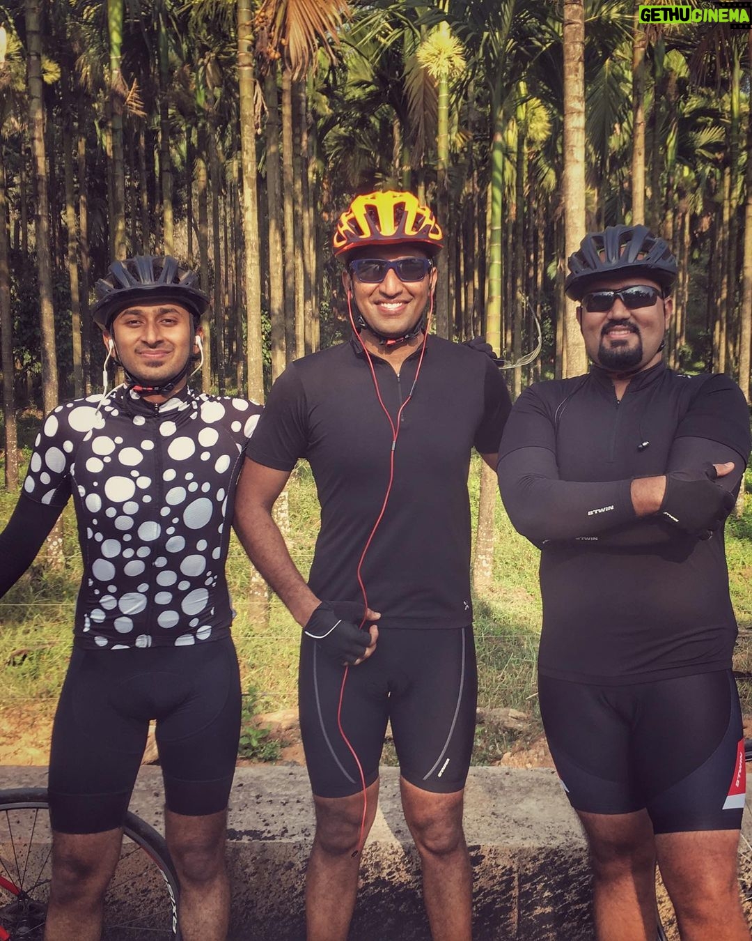 Amoghavarsha - 1.9K Likes - Cycling for me has been a form of meditation. From showing me the path during my most difficult times to letting me soak nature in a very precious way - cycling has definitely changed my life for the better! A big thank you to my cycling mentor, my brother @rishyashringa and my cycling buddies @ankithjk and @greenroutes from cauvery peloton :) Happy #worldbicycleday