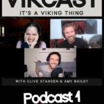 Amy Bailey Instagram - We are SOOOO CLOSE to dropping our first episode of VIKCAST @vikcastofficial …the podcast you #vikings fans have been waiting for!! Delighted to announce that our talented buddy, the phenomenal George Blagden @gblagden aka Athelstan was our first guest. @clivestanden and I laughed so hard recording this with him. So many stories…we could have gone on for ages… Check out @VIKCASTOFFICIAL for updates about where you can listen. We are working hard to getting out soon! Much love 💜💜 #VIKCAST #VIKCASTOFFICIAL #VIKCASTPODCAST #ITSAVIKINGTHING
