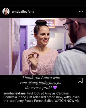 Amy Bailey Instagram - Hey lovebugs, if we met would you buy me a cup of coffee? ☕️

BECAUSE that’s all it takes to watch the hilarious new sitcom The Fosse Forest Ballet! I had the privilege to work with a crazy-talented cast and crew to create something to make you laugh AND to support live theatre in the process, as 💯 of the profits will go to @theatrestrust & @actingforothers .

Pease click the link in my bio and check it out. I promise I am extra ridiculous in this, playing a dance teacher named Caroline Shabitzki who favours top-knot buns and inappropriate stretching. 💃🏻

Aforementioned talented folks involved! 👇👇👇
@fosseballet @davidmmuscat @philipjoel87 @rackyplews @kerryellis79 @louise_dearman @olliesavile @zoebirkett @nuwanhugh @t0shee #fosseforestballet #theatre #funny
