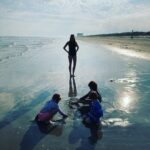 Amy Bailey Instagram - I grew up on the Texas coast…Rockport, Corpus Christi, South Padre Island…I took these million dollar views for granted. At the time I thought Texas was the armpit of the world and I just wanted to get to LONDON/PARIS/NYC/ROME already. Well, time marches on, priorities shift, and I find myself filled with gratitude today to bring my kids back to where it all started. These epic beaches (a warm 80f in November) are now a source of wonder for me. Yes we had to dodge the jellyfish and keep kids out of the sand dunes because #rattlesnakes …it’s Texas dude… but what a beautiful day. The ocean will always be my favourite place to be. 💙💙💙💙💙💙💙💙💙💙
