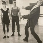Amy Bailey Instagram - Back when dinosaurs roamed the earth, my husband @miniateam and I met in a ballet company. We were best friends immediately. For our second performance season the legendary @mradamrcooper chose us to choreograph his new piece on. (You made us feel like the coolest kids on the block Adam!). It was a gorgeous pas de deux called “Elegy for Two”. Lots of push pull angsty gutsy moves and we rolled around on the floor together a lot. Anthony and I spent the summer touring England with this piece and needless to say, by the end of that summer, we were IN LOVE 😬😍. We eloped by September, thinking everyone would be so surprised, but the reaction was mostly “Ugh you guys finally GOT A ROOM”. I came across these Elegy rehearsal photos today and was swept away in memories. What a time, what a time. 💫