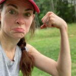 Amy Bailey Instagram - Expensive fancy gym < Unloading 120lb bales of hay. You may have kewt yoga gear, but I have stink bugs in my bra and goat hair in my contact lenses. So there. Shoutout to Drew and Missy for tolerating my (lack of) biceps. I may lack brawn, but hopefully make up for it with scrawny determination 💪