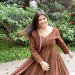 Ananya Agarwal Instagram - in love with how flowy this beautiful set from @calmna_ is!!!! makes me wanna keep twirling and twirling 🤎🤎