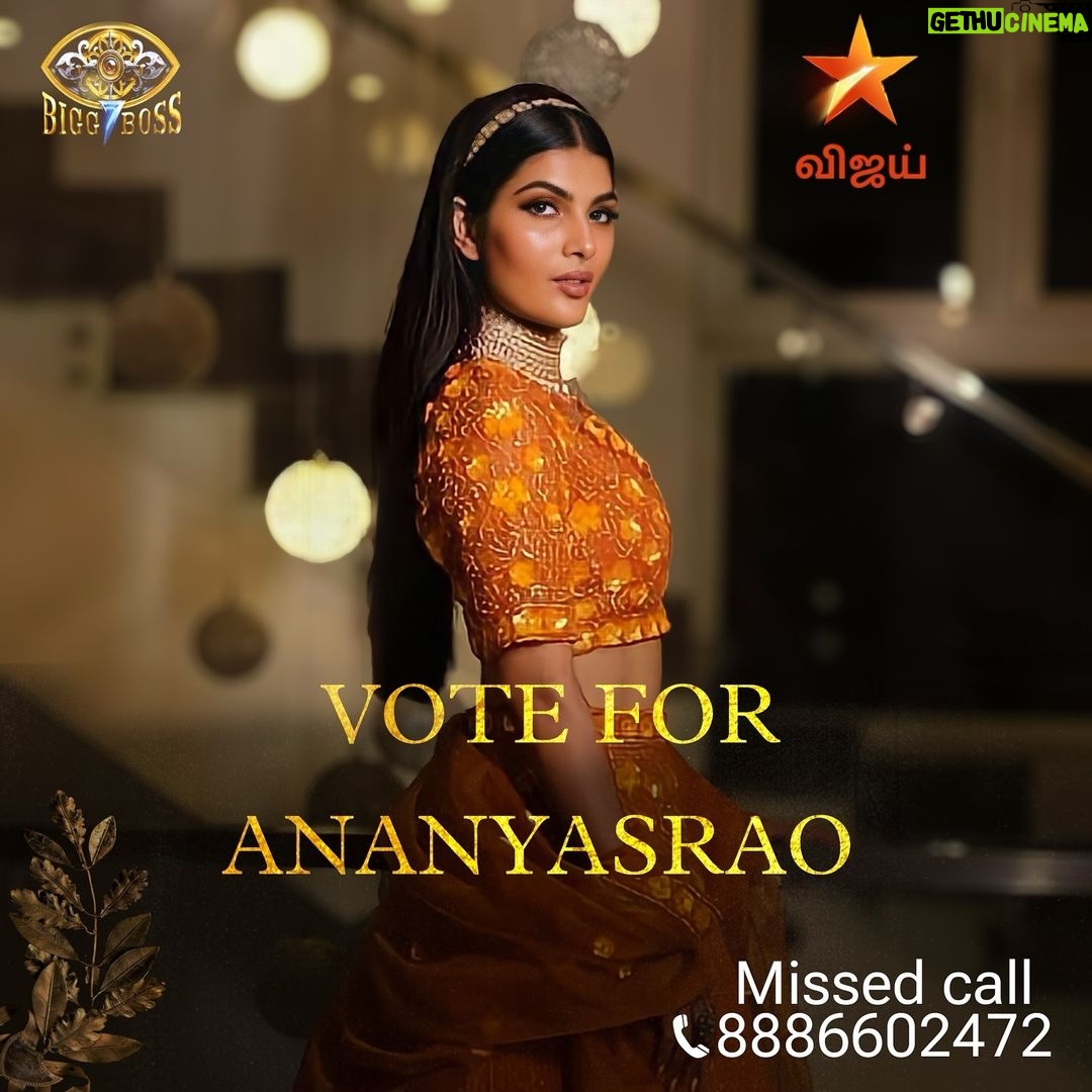 Ananya Rao Instagram - βπ Letβs rally behind Ananya in Bigg Boss Tamil Season 7! π Her resilience and spirit shine through, and itβs time to show our support. π Give a missed call to 8886602472 or cast your vote on the Hotstar app! Letβs make her journey in the Bigg Boss house unforgettable! π« #Ananya #BiggBossTamil7 #SupportAnanya #ananya