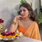 Anchal Sahu Instagram - Happy Happy Diwali!!!🧡🪔🌸💫✨ Lighting up some Diwali happiness🫶🏻🥰 #Diwali2023