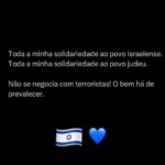 André Marinho Instagram - 🇮🇱 Meu apoio irrestrito ao povo de #Israel após a declaração de guerra perpetrada pelos macabros terroristas do Hamas. Shalom 🙏🏻