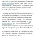 André Marinho Instagram - ✍🏼⚡️🗞🩴👀 Fui hoje no @flowpdc pedir bênção ao meu novo parceiro @igor.3k para o nosso @flownews - a nova vertical de notícias dos @estudiosflow ! Botei no pé o icônico chinelo do homem para dar sorte nessa nova fase. Agradeço ao CEO do Flow @gaigher14 pela confiança, aos meus novos colegas @carlostramontina @marcelamrahal @carolmoreira3 @paulocruzphi & @lucas_faraldo por embarcarem comigo nessa empreitada, a toda equipe de produção comandada pelo @rahalrahal que tem sido impecável e a @monica_bergamo pela matéria sensacional na @folhadespaulo anunciando esse grande momento! => Sigam agora @flownews , inscrevam-se no nosso canal no YouTube (link nos stories) e acompanhem a nossa programação! => Flow News: onde divergências não dividem, enriquecem! Seguimos juntos! 🤝🚀