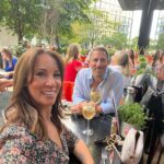 Andrea McLean Instagram - 4 Things I did this week to fill my cup that had nothing to do with work: 1. Technically this was a work type event, but it didn’t feel like it because it was such fun. I was interviewed by the very impressive @jo_elvin for her podcast ‘Fame’ as part of The London Podcast Festival. To be asked to be a guest on a podcast that that featured the likes of @jameelajamil and @amyschumer was an honour! 2. Afterwords Mr F and I had an unplanned date night in a nearby restaurant, which was very nice. 3. I took @teddymcfeen for a long walk today before it got too hot to move. I listened to @steven Bartlett’s Diary of a CEO podcast interview with @amycuddy as I walked. Such an impressive woman, and someone I’d definitely like to talk to myself one day. 4. We met up with our dear friends @nickede and @mrdrewnaylor for a long lunch today. We didn’t take any photos because we were too busy chatting, but here is one of us on our way home over my favourite bridge - Albert Bridge. There’s something so romantic about this bridge, I’ve always loved it. A lovely end to a very hot week! #4things