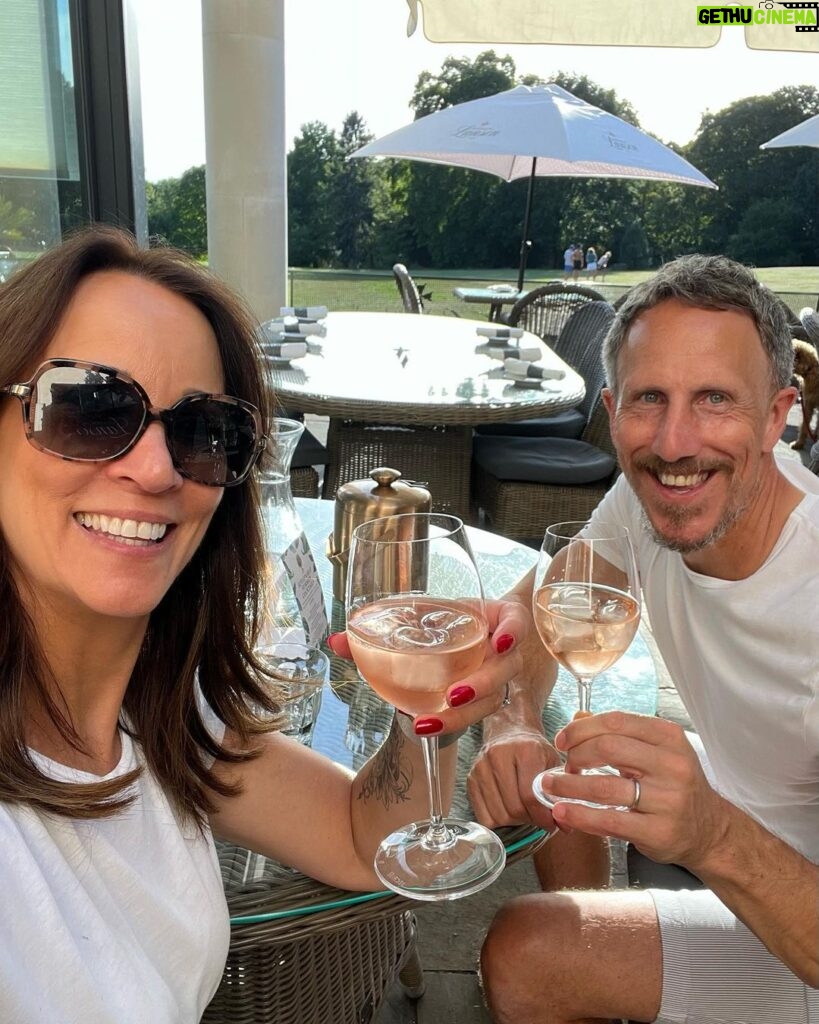 Andrea McLean Instagram - 4 things I did this week to fill my cup that had nothing to do with work: 1. My friend Andy popped in while passing through. He lives a long way away so we don’t see much of each other. It’s weird to think we first met at school 36 years ago - how in earth did THAT HAPPEN??!! It was nice to catch up. 2. Mr F and I went for a long dog walk which culminated in an unplanned glass or two of rosé and dinner outside in the sunshine. I’m glad we did it as it feels like we caught the last bit of summer. 3. I chatted to my son Fin on the phone for two and a half hours. It’s been a bumpy few years while he’s been away at uni (any parents of kids who started during Covid know what I mean). We caught up on all sorts of things - films, telly, books, psychology, theology… I think we covered it all! This was a snap I sent him mid chat to show him my view of Teddy. 4. We went to Notting Hill Carnival today! Growing up in Trinidad means it’s always pretty special. We got there early, I had my curry and roti, we chipped along behind a few bands then we headed home before it got even busier. It was Amy’s first time - I was around her age when I last went to Carnival in Trinidad, which is a strange thought! This week seems to be a reminder about all the changes that have happened in my past and present… an unexpected reflection. #4things