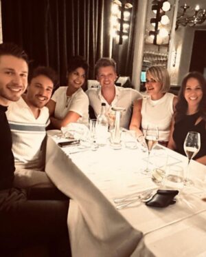 Andrea McLean Instagram - 4 things I did this week to fill my cup that had nothing to do with work
1. Mum and I went to my son Finlay’s graduation from uni. It feels like two minutes ago from when I took him in for his first day at infant school, and suddenly this week he graduated! How did that happen? We are all very proud of him. 
2. Amy and I went to see @missmikasimmons in the brilliant play Disruption at the Park Theatre in Finchley. It is SO GOOD - a Black Mirror style multi layered moral dilemma. Loved it!
3. Had a wonderful evening out celebrating @chrisbaber birthday at @langansbrasserie with @nickfeeneycoach Just a great night of great company, lots of laughter, chat and fabulous food. 
4. We waved off my lovely sister Linda and husband Rory and niece Meghan who have been over celebrating Linda’s birthday. I love spending time with my sis, she’s just ace. I felt very lucky this week. It was nice. 😊
#4things