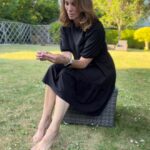 Andrea McLean Instagram - Why I like wearing black in summer… I know it’s not exactly bright and breezy, but it’s still my go-to. I realised this as the past two weeks have been super scorchio, and yet 80% of what I wear is still black with pops of colour. Why? 🙂I feel comfy in it. 🤩I feel classy in it. 😎I can stick heels on and feel dressed up or sliders and feel dressed down. 🙌I can wear the same thing from day to night. 😊I still feel like ‘me’. 👀I don’t have to wear a bra when it’s really hot and no one knows… These two dresses are case in point and have become my summer faves this heatwave. They’re from @nextofficial and I love them. #summer #hot #whatilike #next #fashion #gifted