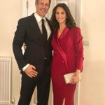 Andrea McLean Instagram - Heading out-out tonight for the @childrenwithcanceruk charity event with Mr F. Dress: @adriannapapell (3 years old) Mr F suit: @tomford (6 years old 👰🏻🤵🏻 Make up: (Done by me) @trinnylondon @charlottetilbury @makeupintelligencegc @urbandecaycosmetics #outout