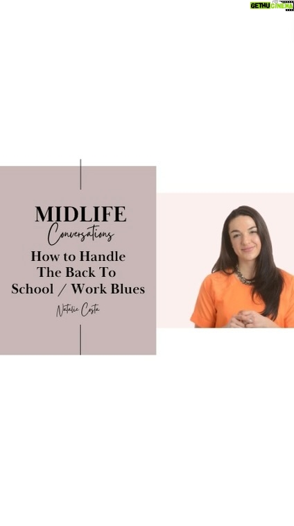Andrea McLean Instagram - You’ve almost made it through your first week back! 🥳 This week’s #midlifeconversations is for anyone struggling with adapting to going back to work / getting the kids back to school post summer holidays. My conversation with Coach Natalie Costa @powerthoughtsnc will make you breathe a sigh of relief… you aren’t alone in feeling like you’re doing a terrible job at it! Filled with helpful hacks to get everyone in the house back into the groove, it is a MUST SEE episode! Click the link in my bio to watch in full on YouTube 📹