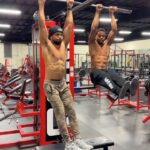 Andrew Bachelor Instagram - Late night shenanigans 🏋🏽 w/ @spence