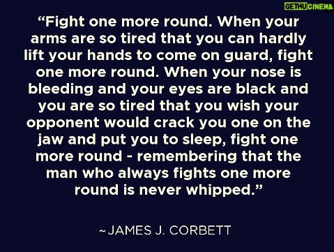 Andrew Gillum Instagram - ONE MORE ROUND… The word “grit” is not used much anymore. A shame. It’s a great word. As a noun, it means “courage and resolve; strength of character.” But as a verb, it’s even better: clench (the teeth), especially in order to keep one’s resolve when faced with an unpleasant or painful duty James Corbett had grit. So did Peter Jackson. What else can explain the force of will it takes to shuffle to the center of the ring after having fought 30 rounds already. Bloodied, wobbling on rubbery legs that lost their vigor 15 rounds before, peering through swollen eyes at a man who simply won’t back down. Grit is what makes a person think, “I’ll do whatever it takes, fatigue be damned. If I must fight 30 more rounds, so be it. I will not be beaten.” The next time you’re ready to throw in the towel. The next time the setbacks pile up so fast that it makes you wonder why you thought it was a good idea to chase the dream in the first place. The next time you’re curled up in the fetal position wondering, “How much longer can I go on?” Grit your teeth. Set your jaw. And fight one more round.