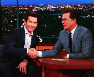 Andy Karl Instagram - #TBTuesday to that time I was on the Stephen Colbert Show promoting a little show I was doing on Broadway at the time. See you on the West End soon! #GroundhogDay #SeeingYou #forthefirsttime #again #guessihavemytimeagain #nevergiveuphope