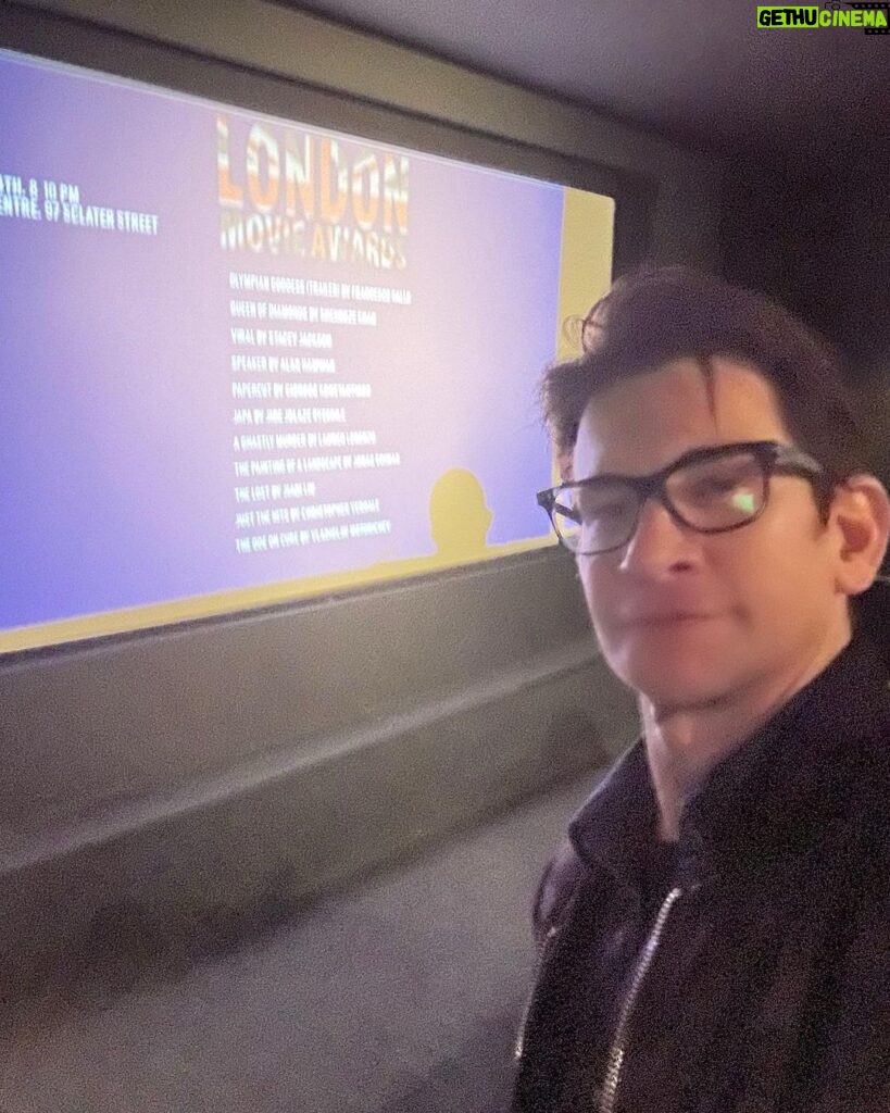 Andy Karl Instagram - Thank you @londonmovieawards for a great night of beautiful films. @justthehitsshow played very well. Cheers! 🇬🇧 🎥 🥈 Close-Up Cinema