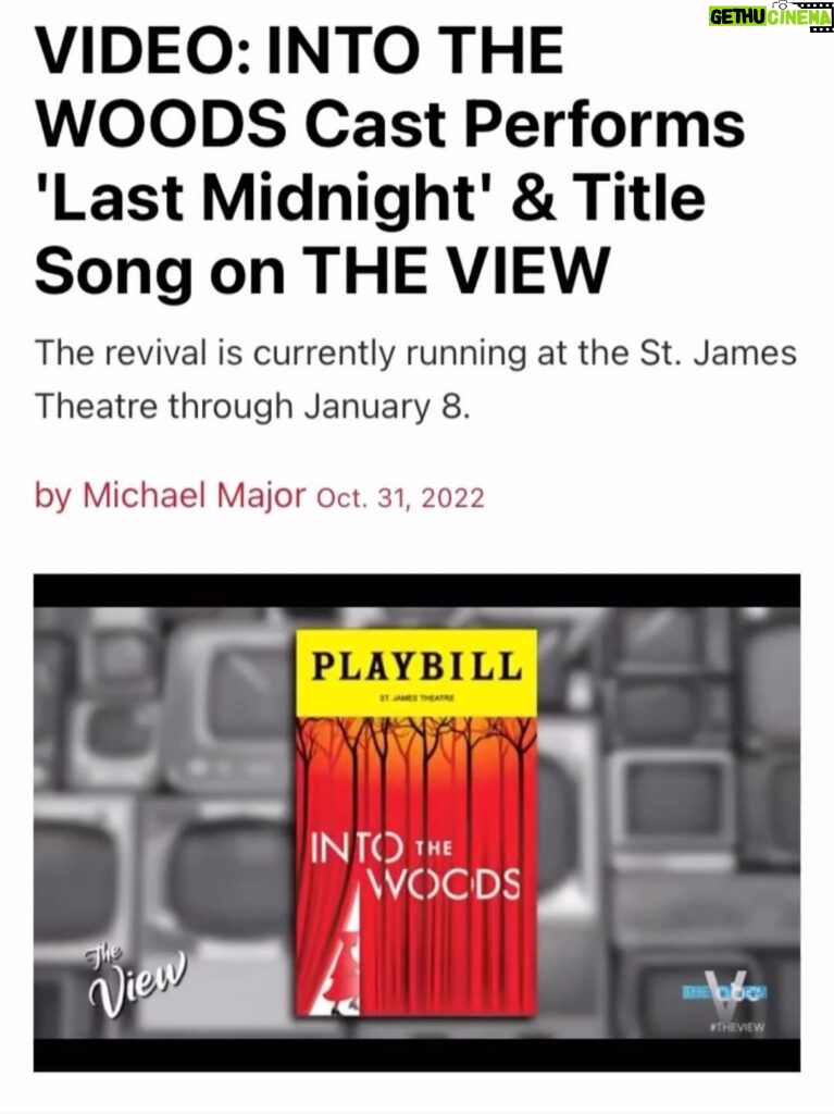 Andy Karl Instagram - #ICYMI @intothewoodsbroadway on @theviewabc yesterday. #intothewoodsmusical #intothewoods #thelastmidnight