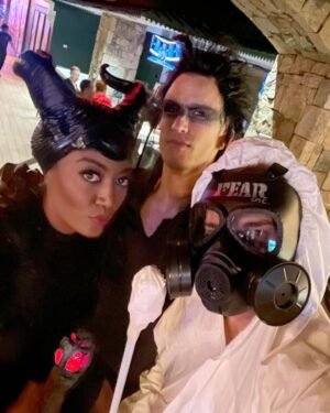 Andy Karl Instagram - I don’t always celebrate Halloween because what I do for a living “requires” me to put on a costume, but when you’re motivated by this fun group you get creative.  #covidcomplianceofficer  #highinatower #happyhalloween 🎃👻 🦠 😷
