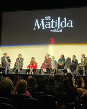 Andy Karl Instagram - “When I grow up” I want to be like everyone in the #Matildamovie! Got to meet a few people including the very classy and funny @sindhuvee who is brilliant in the film, the magnificent @andreariseborough #emmathompson and GHD friends Mathew Warchus and Rob Howell.  Plan some time during Christmas to watch Matilda on @netflix no matter what age you are it will speak to you. ❤️ 🎂 📕🧠🎶 🎥 
.
.
.
#nyc #matildamovie #premiere #paristheatre #matthewwarchus #emmathompson