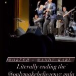Andy Karl Instagram – We had the best time being back @onlymakebelievenyc gala LIVE hosted by none other than John Oliver @lastweektonight w/ our 🔥 band & so many other fab friends‼️💖⭐️ 
Thanks @lisagoldbergpr‼️ 
Make sure you check out all the slides😜
.
.
@getfitwithnik @themarissarosen @timothyonline @stevenjamail @jeremyyaddaw @rootsandgroovesmusic @judykangstagram 
.
.
@kidsaccesspress @keithpricecurtaincall 
.
@tellyleung @montegoglover 
.
@broadwaybruce_ @bruglikas LEEGENDARY SHOWZ😜

Thanks for 🎥 @prettyconnected 💖💖 @alicialquarles 💚 
.
.
.
#onlymakebelieve #gala #stjamestheatre #nyc #legallybound #togetherforever #singer #music