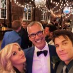 Andy Karl Instagram - Our beloved @jammyprod and his most beloved @rickyaschroeder got married this past weekend in THE MOST SPECTACULAR, FUN AND OF COURSE, FULL OUT WEDDING CEREMONY EVER @gilbertsvillefarmhouse 🥂🙌🏻‼️💥🎉 There were belly laughs, Billy Goats, copious amounts of delicious cake, happy tears, GREAT music and dancing, LOTS OF DANCING 💃 🕺 🐐 🎂 🎶 THANK YOU DEAR Ricky & Jerry for having us on your most special & glorious day💖💖 WE LOVE YOU‼️🥂 And even the weather gods were happy & cooperated magnificently ☀️ 😂🎊 Please enjoy some brief moments that honestly, do not even begin to capture the joy & love in the air ‼️💖‼️💖 “If there ever was a perfect couple, this one qualifies” ‼️‼️🎤🎤😜 . . . @laurabellbundy @sergiotrujillo1 @jack_noseworthy @heatherhachhearne @nkenkel @paulcanaan @troybrittonjohnson @rialtoguy @rachellerak @theebillyporter @thomas84nyc @rockwellgroup @jacobyanduramusic AND MANY MORE (please tag yourself 👇🏻) And #legallyblonde fans, slide #9 is ESPECIALLY for you😜💖 . . . #fullout #THEMOSTFULLOUT #rickyandjerry #wedding #goatyoga #love #dancing #music #legallyblonde #minireunion #omigodyouguys #elleandpaulette #ellepaulettekylekeke #letmebeyou #rickyandjerry #octoberwedding