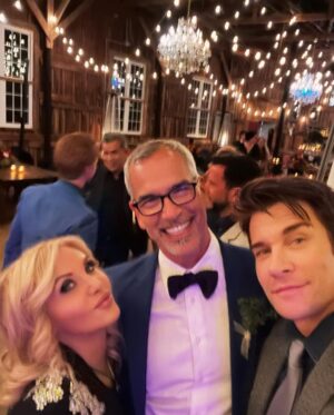 Andy Karl Instagram - Our beloved @jammyprod and his most beloved @rickyaschroeder got married this past weekend in THE MOST SPECTACULAR, FUN AND OF COURSE, FULL OUT WEDDING CEREMONY EVER @gilbertsvillefarmhouse 🥂🙌🏻‼️💥🎉 

There were belly laughs, Billy Goats, copious amounts of delicious cake, happy tears, GREAT music and dancing, LOTS OF DANCING 💃 🕺 🐐 🎂 🎶 

THANK YOU DEAR Ricky & Jerry for having us on your most special & glorious day💖💖 WE LOVE YOU‼️🥂 And even the weather gods were happy & cooperated magnificently ☀️ 😂🎊

Please enjoy some brief moments that honestly, do not even begin to capture the joy & love in the air ‼️💖‼️💖
“If there ever was a perfect couple, this one qualifies” ‼️‼️🎤🎤😜 
.
.
.
@laurabellbundy @sergiotrujillo1 @jack_noseworthy @heatherhachhearne @nkenkel @paulcanaan @troybrittonjohnson @rialtoguy @rachellerak @theebillyporter @thomas84nyc @rockwellgroup @jacobyanduramusic AND MANY MORE (please tag yourself 👇🏻) And #legallyblonde fans, slide #9 is ESPECIALLY for you😜💖
.
.
.
#fullout #THEMOSTFULLOUT #rickyandjerry #wedding #goatyoga #love #dancing #music #legallyblonde #minireunion #omigodyouguys #elleandpaulette #ellepaulettekylekeke #letmebeyou #rickyandjerry #octoberwedding