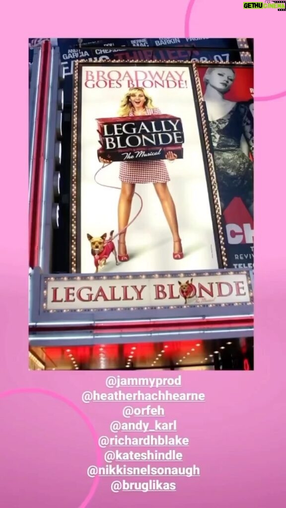 Andy Karl Instagram - My dear @michaelrupertofficial reminded us all that #legallyblonde opened on Broadway at The Palace Theatre 16 years ago yesterday 🤪🤩‼️ And made this fab 🎥 for you all💖‼️👑 And since the “experts” suggest you don’t post on a Sunday, I’M ABSOLUTELY GOING TO IGNORE THAT “RULE” 💯 Thanks as always Michael, for keeping track of all of the BLONDEAVERSARIES 😂🙌🏻 #fullout forever @jammyprod 💖‼️ . . . @jammyprod @laurabellbundy @nikkisnelsonaugh @kateshindle @moweryrusty @lesliekritzer @heatherhachhearne @annaleighashford @rialtoguy @berlonitheatricalanimals 📸 by @bruglikas . . . #fullout #omigodyouguys #nyc #april29 #broadway #palacetheatre #openingnight #bendandsnap