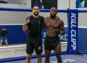 Ange Loosa Instagram - One more week @ufc @danawhite @espn 🥷🏿 ⏳ 

 @henrihooft @coachgjones @ssorianomma @coachstrout @drcpeacock @niklentz @kamibarzini @gilbert_burns @vagnerrochabjj 

📸 : @photo.kim_smith