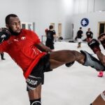 Ange Loosa Instagram - Sparring day 🦵🏿💨🥴 . . . . . 📸 : @ryanloco . @sanfordmma #sandfordmma Barwis Performance Center of South Florida