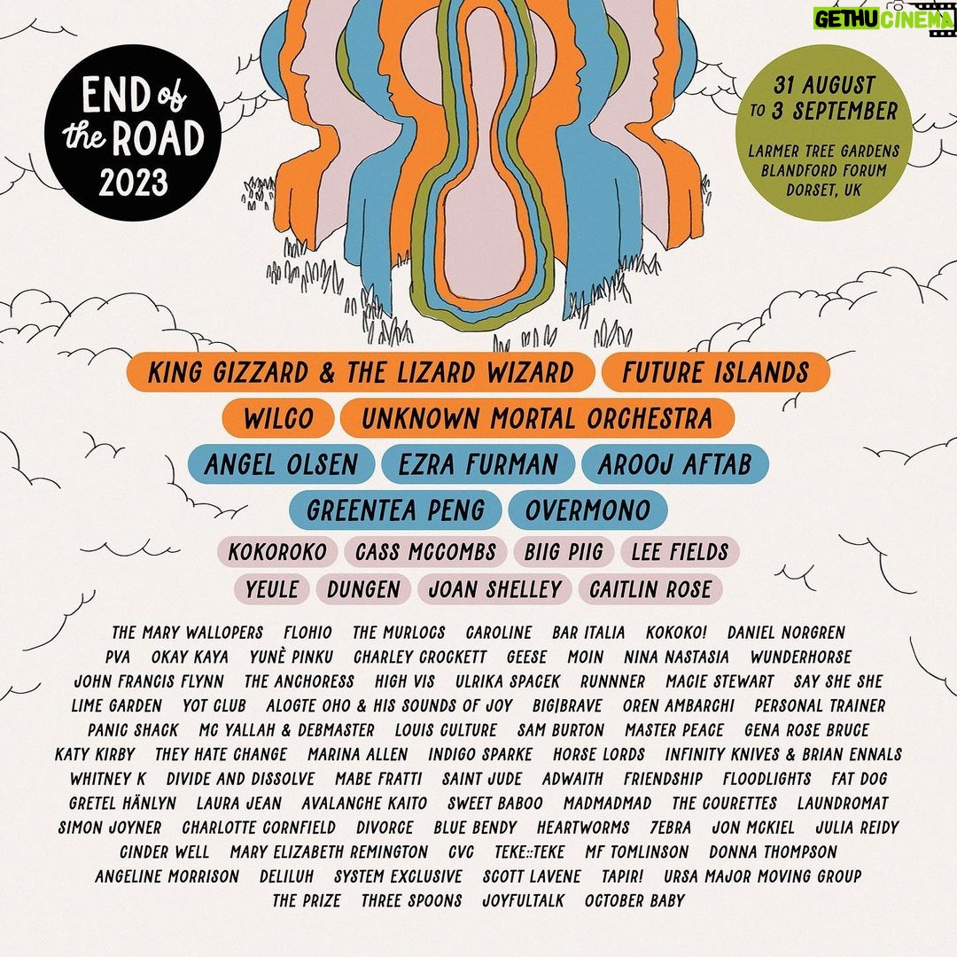 Angel Olsen Instagram - Heading back to Dorset for @endoftheroad this summer. I’ll see you in the gardens. ❤️