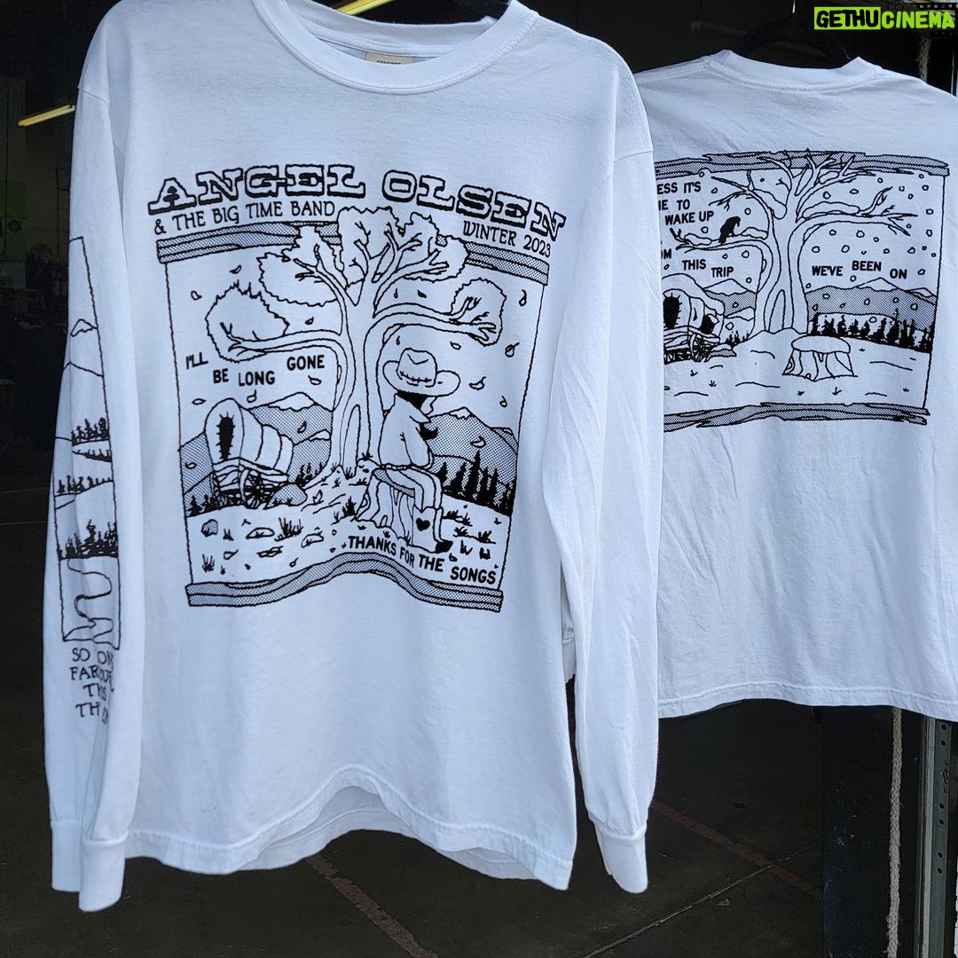 Angel Olsen Instagram - Winter Tour 2023 Merch Lineup Is Here ❤️ New Sister Tie Dye Design by @thunder_shout and a new All The Good Times long sleeve T by @favorite.vegetable will be on the table. All dates below. See you very soon. January 20 - Atlanta, GA @ The Eastern January 21 - New Orleans, LA @ The Joy Theater January 23 - San Antonio, TX @ Tobin Center January 24 - Dallas, TX @ The Studio at The Factory January 25 - Oklahoma City, OK @ Tower Theatre January . 27 - Lawrence KS @ Liberty Hall January 28 - St Louis MO @ The Factory January 29 - Bloomington IN @ The Bluebird January 31 - Columbus, OH @ Athenaeum Theatre February 1 - Detroit MI @ Majestic Theatre February 2 - Cleveland OH- Agora Theatre February 3 - Pittsburgh PA @ Mr Small's Theatre (Very Low Ticket Warning) February 4 - Buffalo, NY @ Asbury Hall February 6 - Jersey City, NJ @ White Eagle Hall (Low Ticket Warning) February 7 - New Haven, CT @ College Street Music Hall February 8 - Woodstock, NY @ Bearsville Theatre (SOLD OUT) February 9 - Baltimore, MD @ Baltimore Soundstage February 10 - Richmond, VA @ The National February 11 - Durham, NC @ Carolina Theatre (Low Ticket Warning)