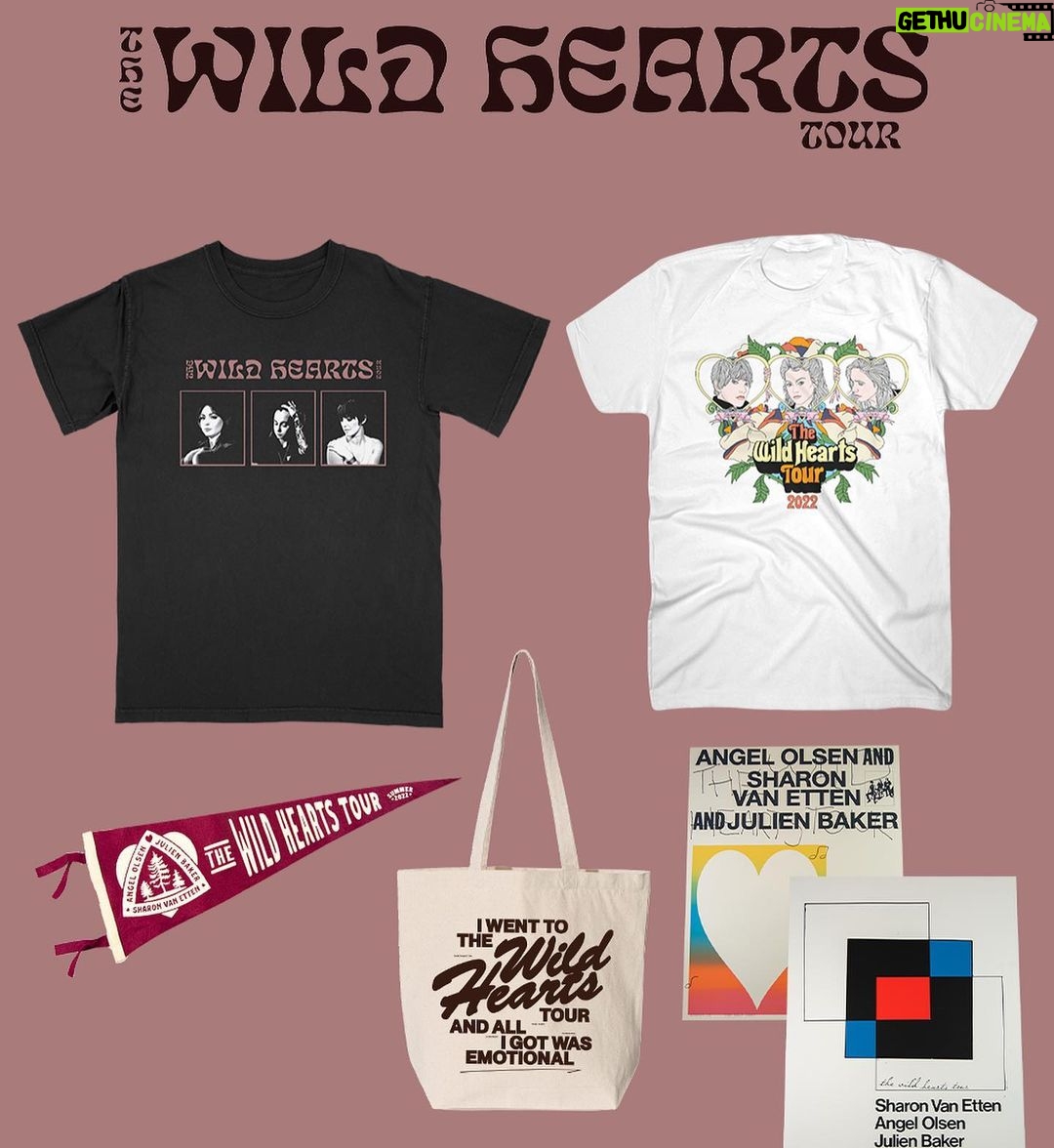 Angel Olsen Instagram - Emotional Baggage from the Wild Hearts Tour restocked along with shirts from tour, new designs, hats, posters and more. The tour is over but the merch lives on. Link in bio to the store.