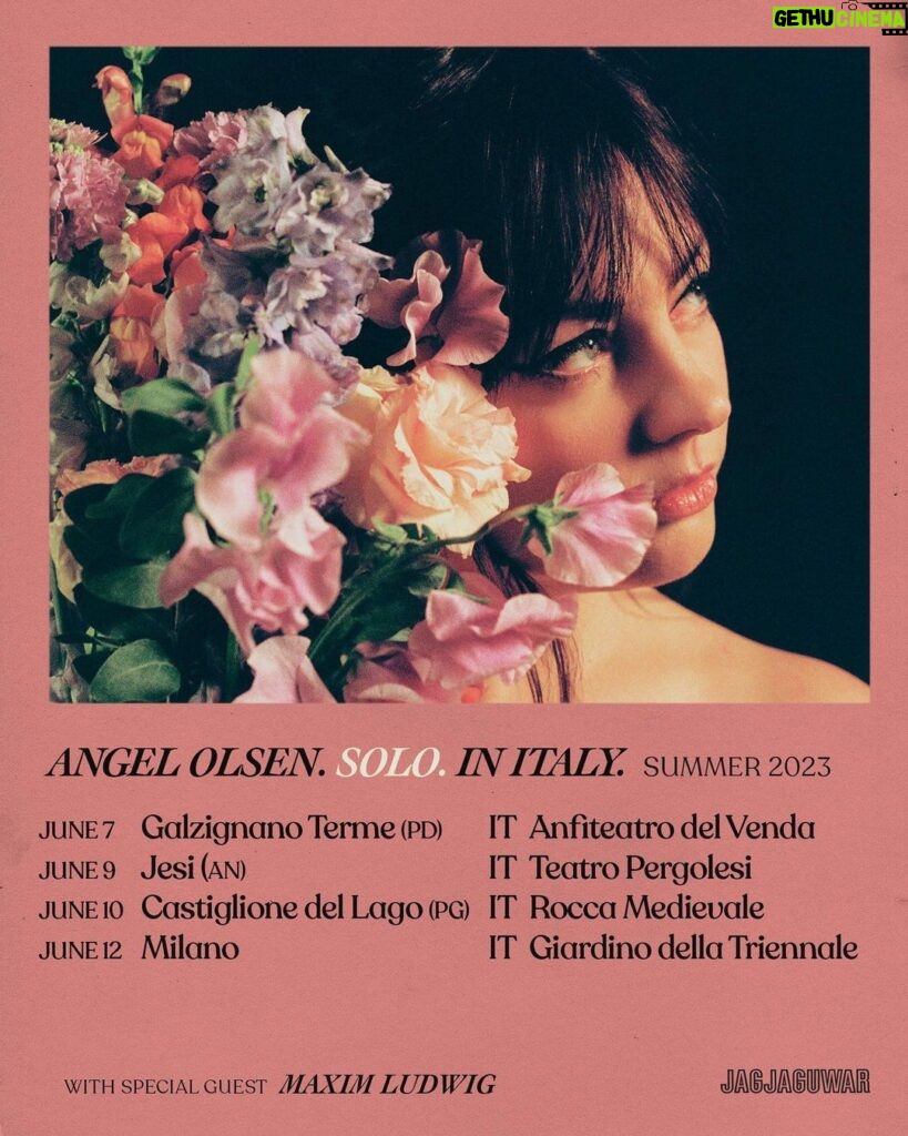 Angel Olsen Instagram - Italy! The Searching For Stanley Tucci Tour is on sale now! Solo Shows in June ❤️