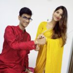 Angel Rai Instagram - Raksha Bandhan is not just a thread , its a love that forever connects our hearts 💕 Happy Rakshaabandhan…. #foryou #Rakshabandhan #angelrai #trending #viral #festival #indian #proud #traditional #culture #angellovers #wings
