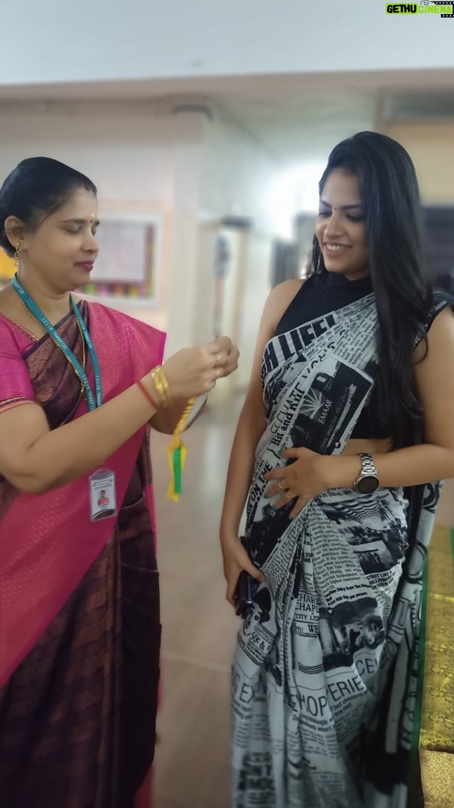 Angelin B Instagram - Living my dreams’🧿🪬 When life is so tough, tiring and taking a toll, there are amazing lil lil things happening that we fail to recognise, realise and feel proud and happy about. And so did this happen, that i was invited as the chief guest for an event at velammal school. Hope these are the teeeny teeny things that keep me reminding that im moving forward Hatters gonna hate pottatoes gonna pottate, im living my life Queeen Size. The path is the hardest but the destinations i reach are worth it! Ps: Blurred pictures with the best of memories!! #selflove #positive #nncs #angelin #vanakkamtamizha #suntvanchor #livingmydreams #insttrends #instagood Mogappair