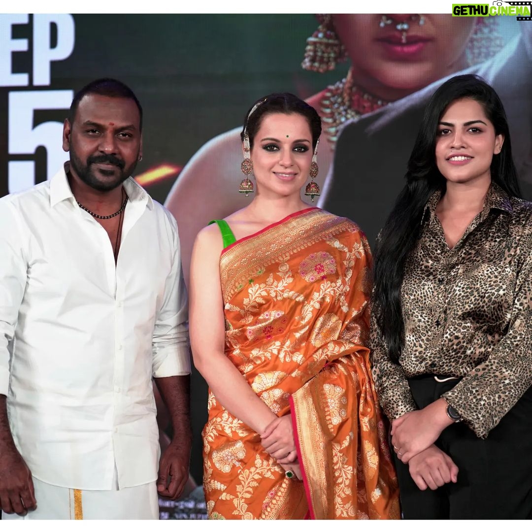 Angelin B Instagram - It was a fun filled conversation indeed! @actorlawrence genuinee nga neenga @kanganaranaut such a sweet person #vjangelin #sunnews #suntv #sunnews #ssmusic #picture #chandramuki2 #love #billionaire #motivation #evening #stardom #anchor chandramuki
