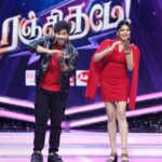 Angelin B Instagram - Ranjithamae❤️ #instagood #instatrend #trending #feelgood #loveislove #love #red #stageshow #vjangeljn #angelin #suntv #sunnews