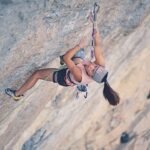 Angie Scarth-Johnson Instagram - Climbing on pornography 🤍😃 I miss just one move in the middle of the route.🙈The past few days have been really exciting for me. 💫 ⬇️The bottom of the route (my crux) has a series of precise movements on very tiny crimps, sometimes sticking the move isn’t up to you but relies more on your luck and how you catch the hold. I feel like now I’m so much more comfortable with these moves and I’m 100% sure about my beta. ⬆️In the top section I have a great flow of muscle memory and never or at least rarely fall here. Now I just miss that two finger bump right in the middle which you can see in the beginning of the video, I’ve got the beta I just have to stick it! 🫠I’ve been really enjoying my journey with the route and the great company here Ceuse.⛰ 📸: @mtnz.adri @redbullau @climbing_anchors @thenorthface_aunz @tenayaclimbing @camp1889 @mytendon @cvok9c @climbersagainstcancerofficial @climbskinspain @frictionlabs #neverstopexploring #tenayaclimbing #climbinginspain #womanclimbers #climbskin #chalkupless #newstandardinchalk #climbinganchors #tenayaathlete Céüse La Falaise The Cliff