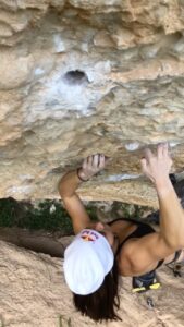 Angie Scarth-Johnson Instagram - Not even rain can stop me from doing these 8 moves! A few days ago I fell 2 moves from the jug and since then we’ve had rain, So motivated! 🏋️‍♀️gym: @laryarce 📸@jorge.diazrullo @redbullau @climbing_anchors @thenorthface_aunz @tenayaclimbing @camp1889 @mytendon @cvok9c @climbersagainstcancerofficial @climbskinspain @frictionlabs #neverstopexploring #tenayaclimbing #climbinginspain #womanclimbers #climbskin #chalkupless #newstandardinchalk #climbinganchors #tenayaathlete Margalef, Cataluna, Spain