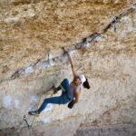 Angie Scarth-Johnson Instagram - Pushing through the bad days creates more Space for the good days. I often climb without much thought in my movement, it’s kind of my style and it’s hard to change. I have a bit of a “push through” mindset. I noticed through the last week that With every attempt I was using different feet, resting wherever and sometimes even skipping or adding holds. Its obvious that this is because I’m not really putting much thought into the movement and I’m really just climbing rather then creating memory and efficiency.. it took me time to realise that this is like trying to climb 3 different 9a’s rather then 1. 😂 back to the basics , Laps + creating body memory..😃🌻 @jorge.diazrullo @redbullau @climbing_anchors @thenorthface_aunz @tenayaclimbing @camp1889 @mytendon @cvok9c @climbersagainstcancerofficial @climbskinspain @frictionlabs #neverstopexploring #tenayaclimbing #climbinginspain #womanclimbers #climbskin #chalkupless #newstandardinchalk #climbinganchors #tenayaathlete Margalef, Cataluna, Spain