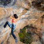 Angie Scarth-Johnson Instagram - Remembering this incredible line I bolted about 2 years ago. 💭 🛠 The moment I started abseiling down from the top I could clearly envision this route. I was never able to finish this line after massive fires came through and burnt everything.🔥😣 Going off the few tries I had, from what I can remember it could’ve been anything from around 8c or more. #neverstopexploring 📸: @kamil_sustiak @redbullau @climbing_anchors @thenorthface_aunz @tenayaclimbing @camp1889 @mytendon @cvok9c @climbersagainstcancerofficial @climbskinspain @frictionlabs #neverstopexploring #tenayaclimbing #climbinginspain #womanclimbers #climbskin #chalkupless #femalebolters #newstandardinchalk #climbinganchors #tenayaathlete #womanroutesetters #womanbolters