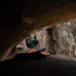 Angie Scarth-Johnson Instagram - La pedriza📝 Nolekita v11 (8a)✅ My first time bouldering in la pedriza , and wOaHh so Beautiful. There’s just so much rock , how did Spain get so lucky?!!?🪨🤍 today I learnt how Granite bouldering does all sorts to your skin.🥲 📸 @talomartin photographer & total la pedriza walking guide book 😂❤️ @jorge.diazrullo (3rd pic) on his flash of nolekita ✅💪🏽 #spanishmachinery @redbullau @climbing_anchors @thenorthface_aunz @tenayaclimbing @camp1889 @mytendon @cvok9c @climbersagainstcancerofficial @climbskinspain @frictionlabs #neverstopexploring #tenayaclimbing #climbinginspain #womanclimbers #climbskin #chalkupless #newstandardinchalk #climbinganchors #tenayaathlete